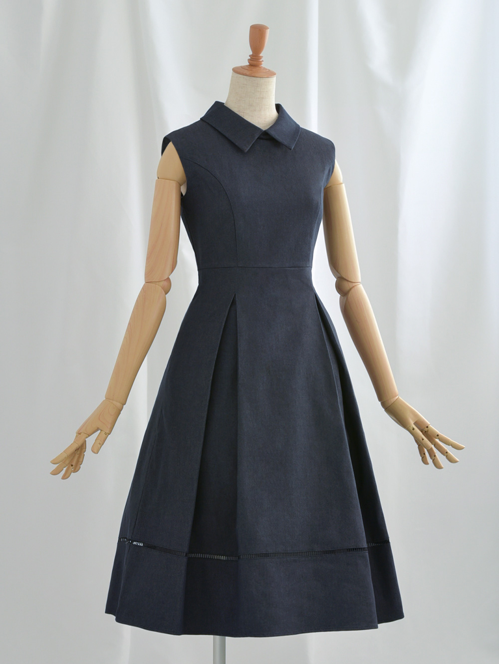 デニム ワンピース ラフィネ】03-a24 お色展開：ブルー ／ サイズ展開