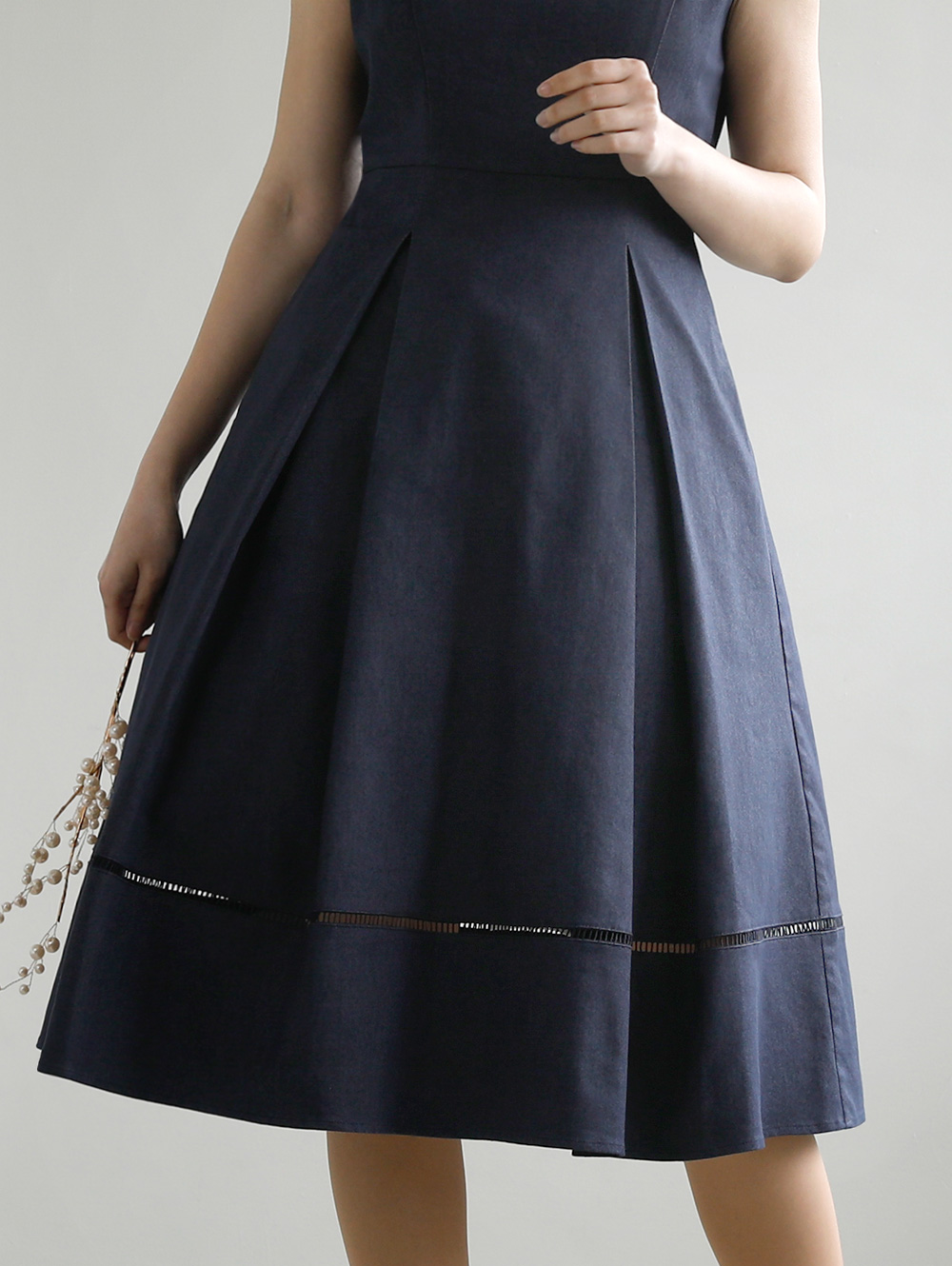 デニム ワンピース ラフィネ】03-a24 お色展開：ブルー ／ サイズ展開