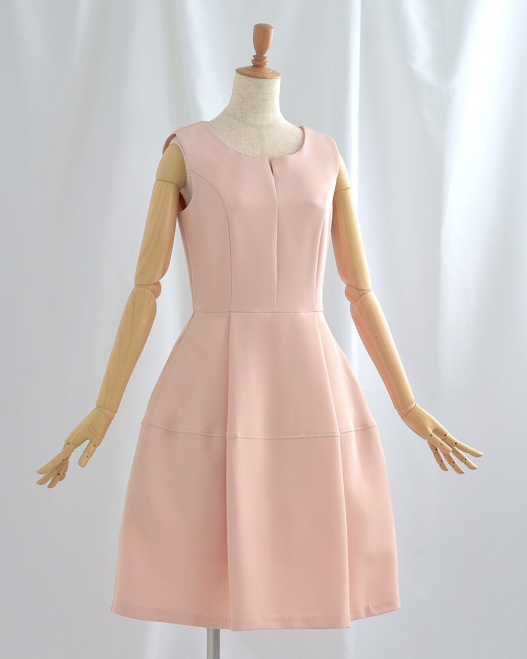 キレイ ワンピ ソフィア】お色展開：グリーン,ピンク,ベージュ