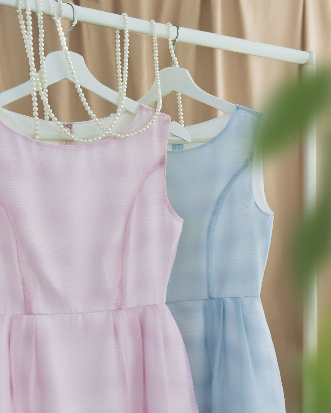 エアリー フレア ワンピース】1002 お色展開：ピンク,ブルー ／ サイズ