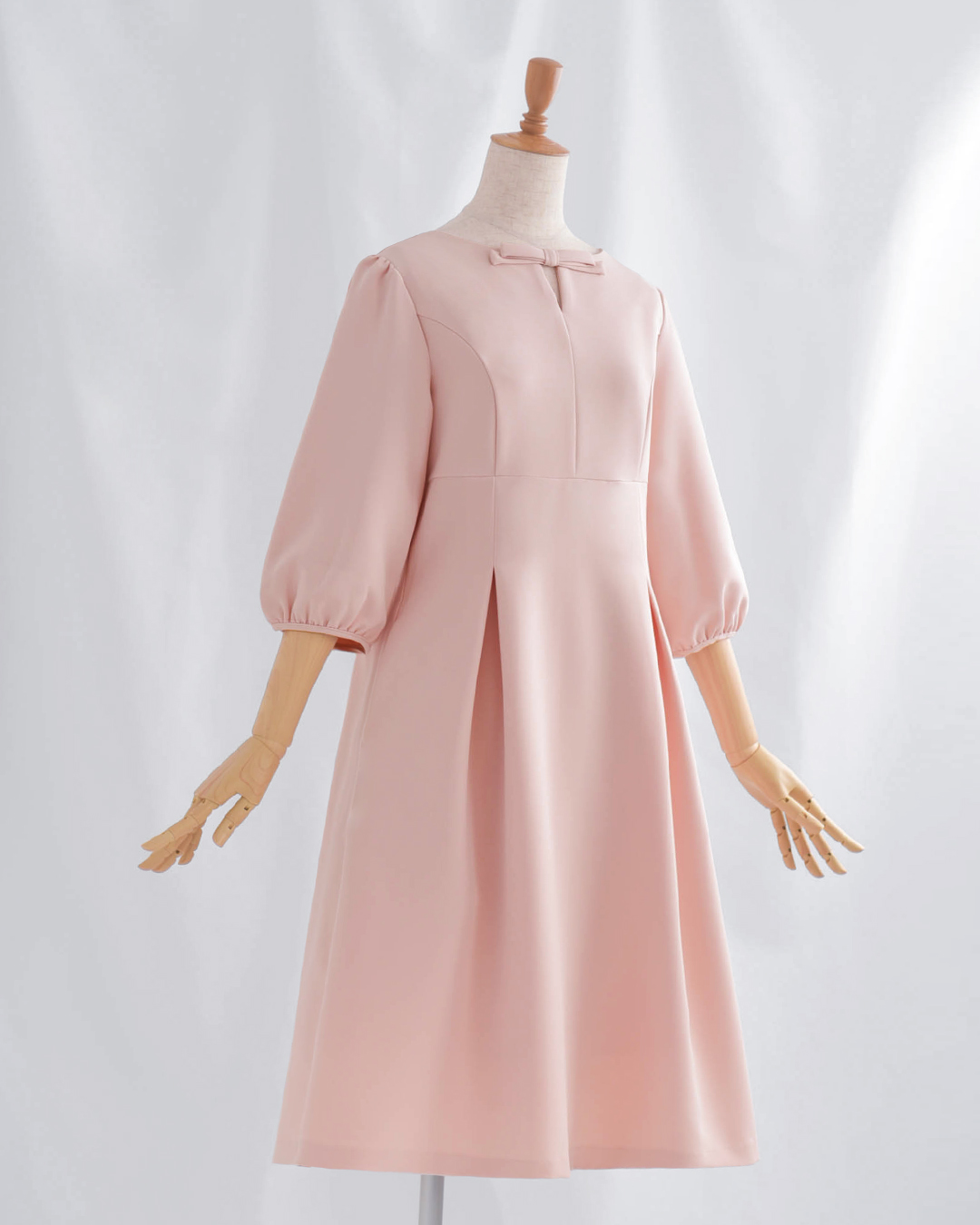 キレイ ワンピ リリアン】お色展開：ピンク,ネイビー,ホワイト