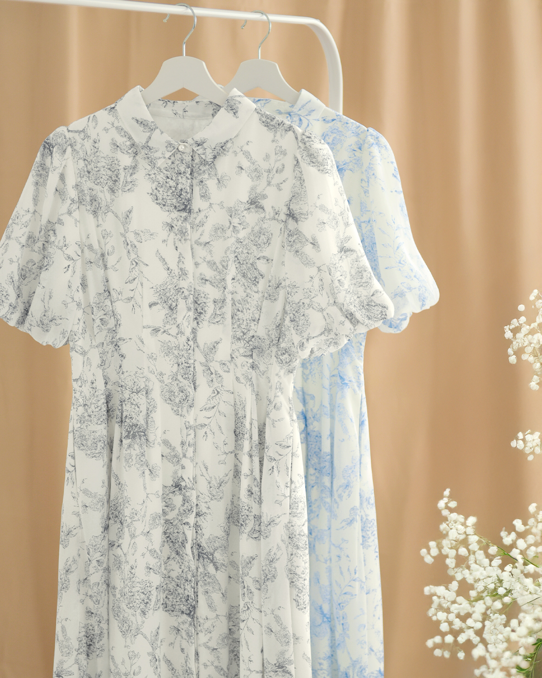 Ray【 ワンピース レーヴ 】お色展開：ホワイト,ブルー