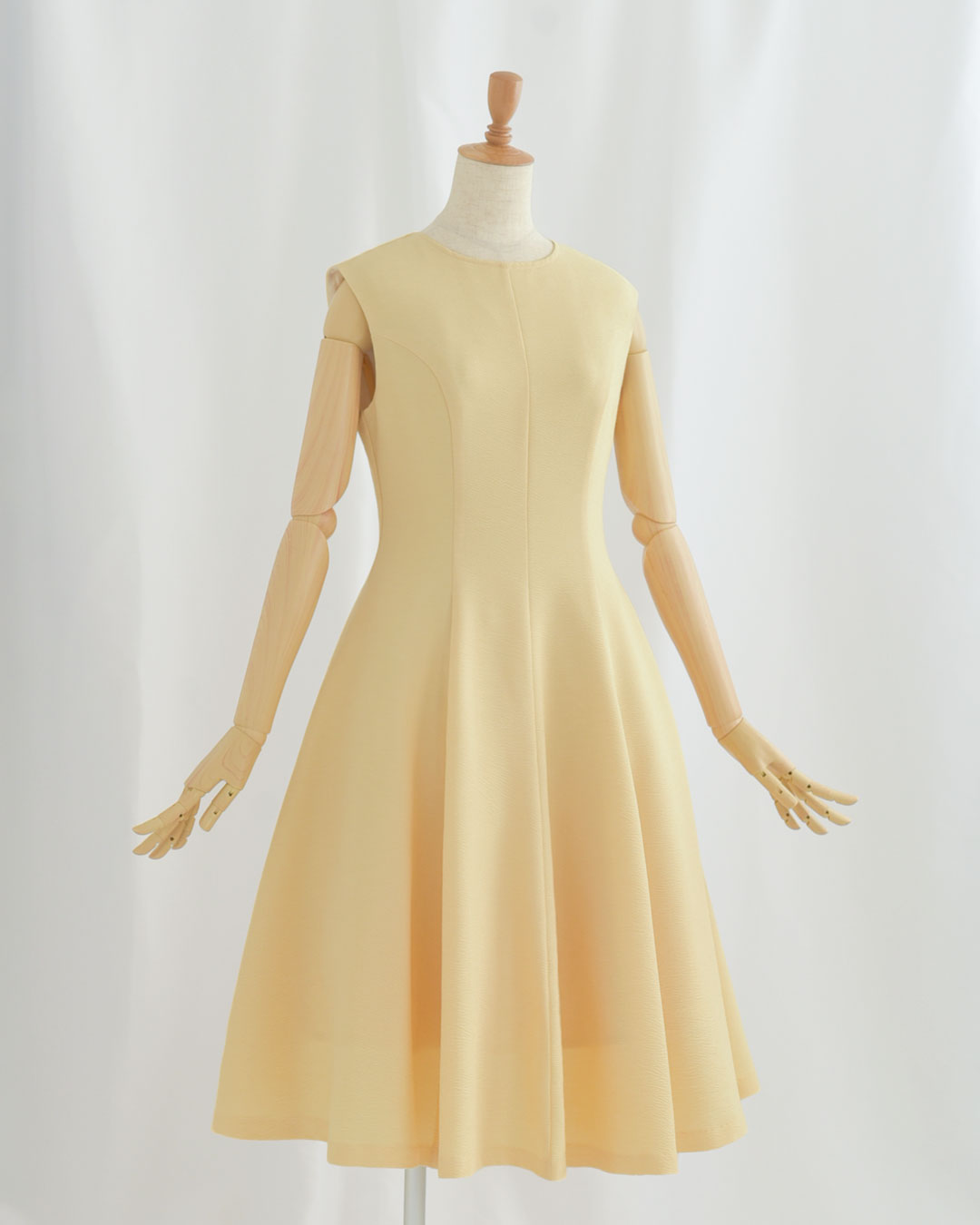 スペシャリテ【シェール フレア ワンピース】お色展開：イエロー