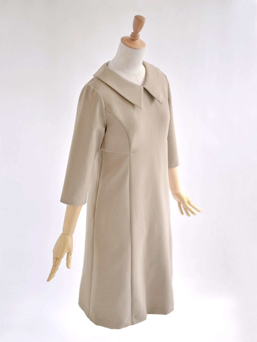 春 夏 秋 冬 ALL きれいめ キレイめ 上品 シンプル フォーマル 七五三 お宮参り 通勤 入学式 入園式 卒業式 卒園式 膝丈 膝下 半袖 七分 襟付 小さいサイズ 大きいサイズ お家洗い可 レディース レジーナ 神戸 ワンピース