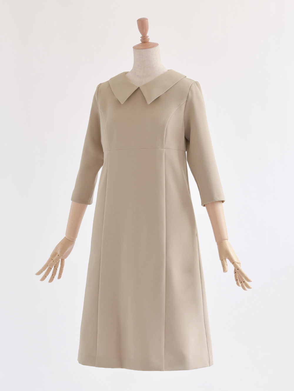 春 夏 秋 冬 ALL きれいめ キレイめ 上品 シンプル フォーマル 七五三 お宮参り 通勤 入学式 入園式 卒業式 卒園式 膝丈 膝下 半袖 七分 襟付 小さいサイズ 大きいサイズ お家洗い可 レディース レジーナ 神戸 ワンピース