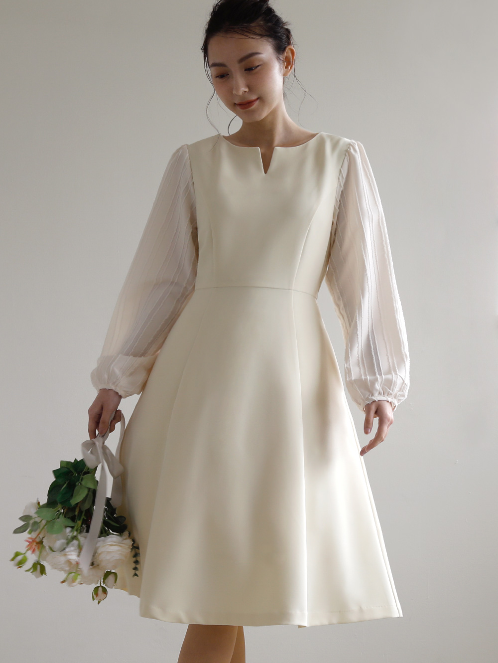 ワンピース ラ フロレゾン】44-a23 お色展開：ブラック,ホワイト