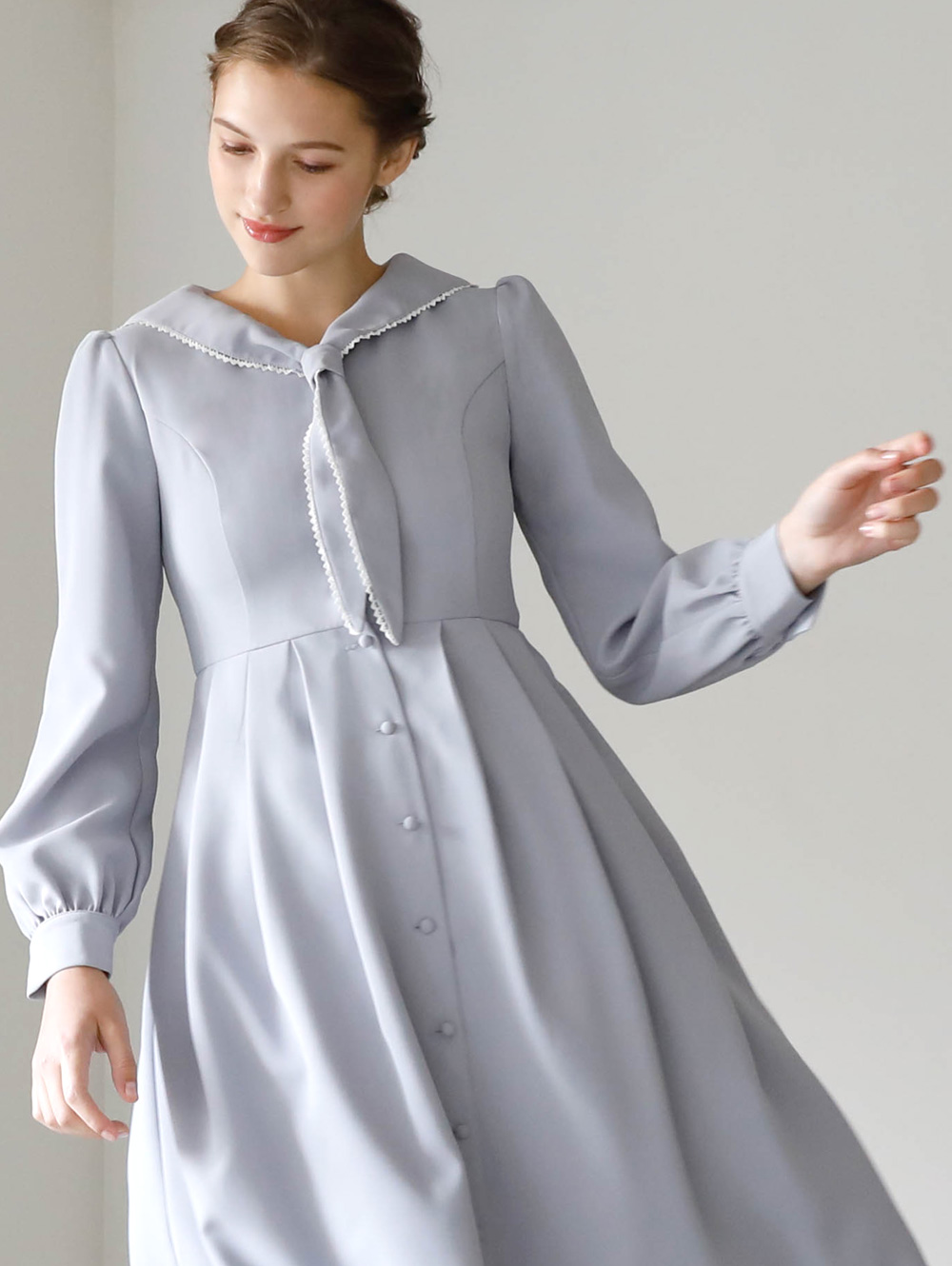 ELISABETTA FRANCHI ワンピース セーラー 碇モチーフ 40 ELISABETTA FRANCHI ワンピース セーラー 碇モチーフ 40