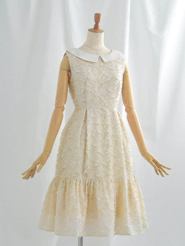 襟付きノースリーブワンピ―ス