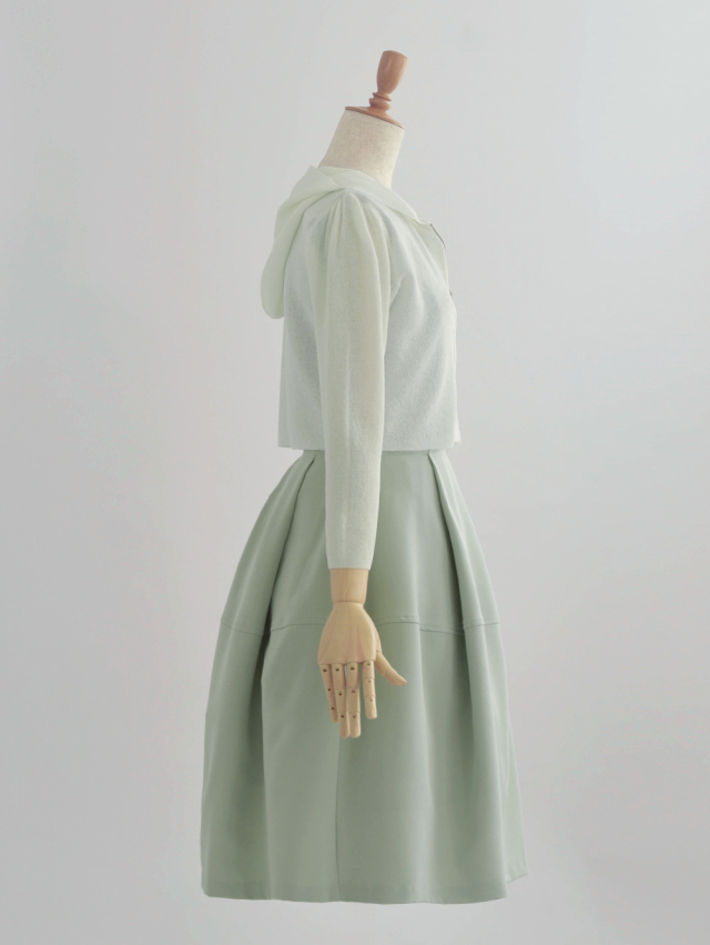 フーディ カーディガン テラス】07-i23 お色展開：ホワイト,ブラック 