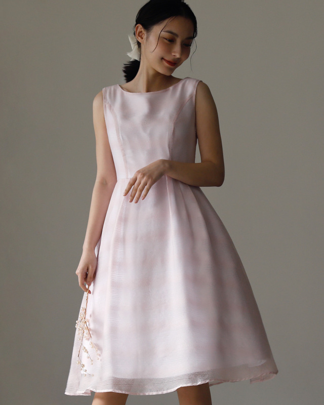 エアリー フレア ワンピース】1002 お色展開：ピンク,ブルー ／ サイズ