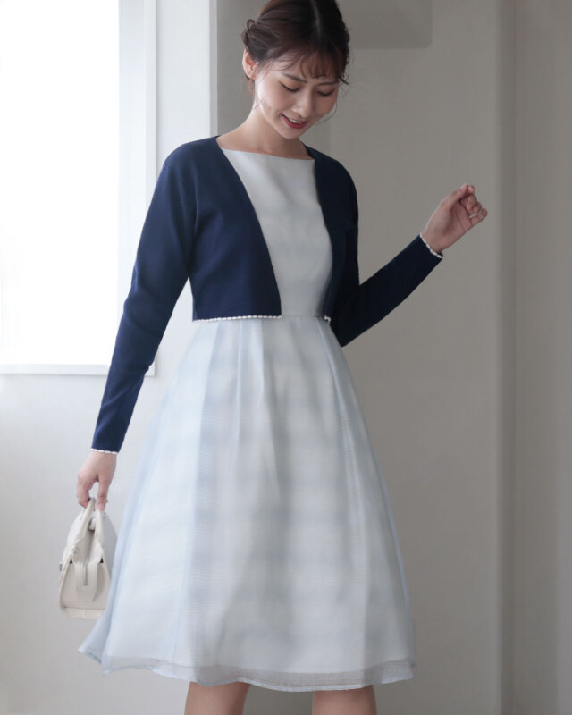 スカラップ カーディガン ジョイフル［UVケア］】1004 お色展開  