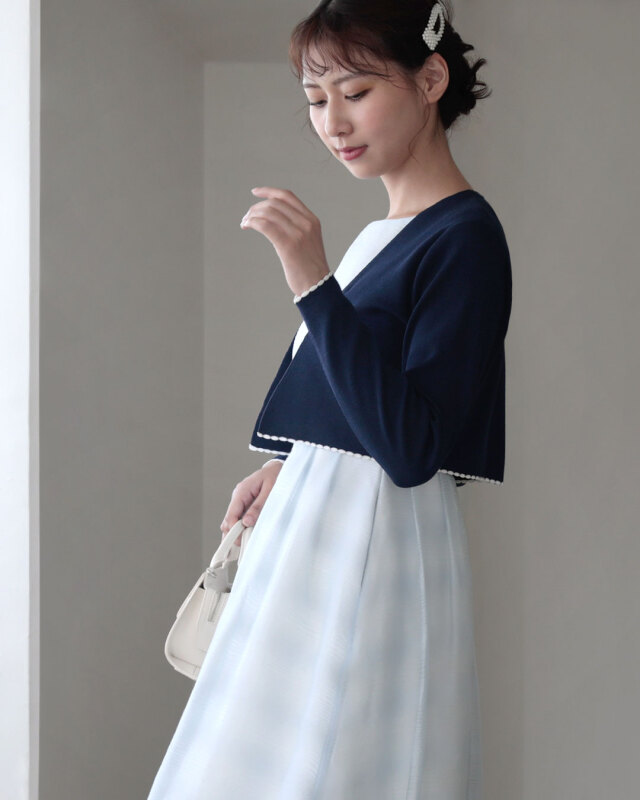 スカラップ カーディガン ジョイフル［UVケア］】1004 お色展開  