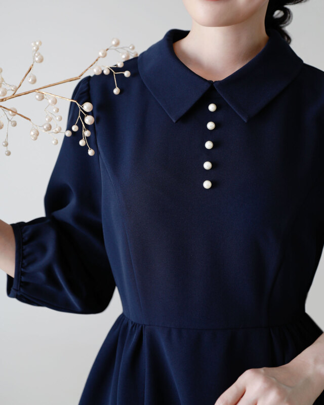 スペシャリテ【ワンピース ビスタ】1006 お色展開：グレー,ネイビー