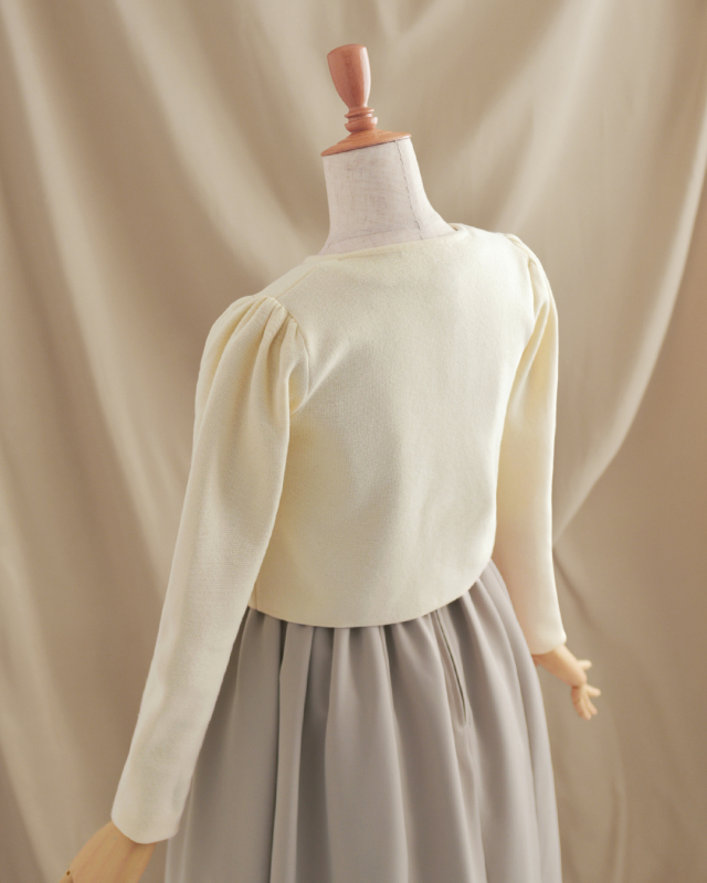 カーディガン パール ドロップ】お色展開：ホワイト,ネイビー