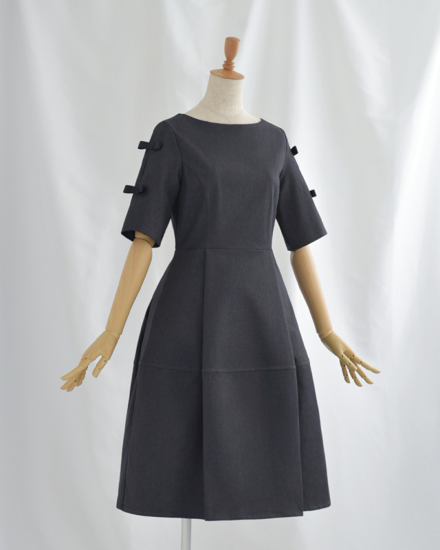 キレイ ワンピ グレース】お色展開：ネイビー,ブラック