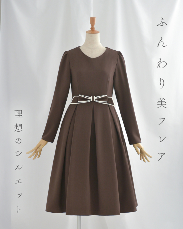 ワンピース Regina ケープ ワンピース ソフィー】お色展開：グレー,ネイビー