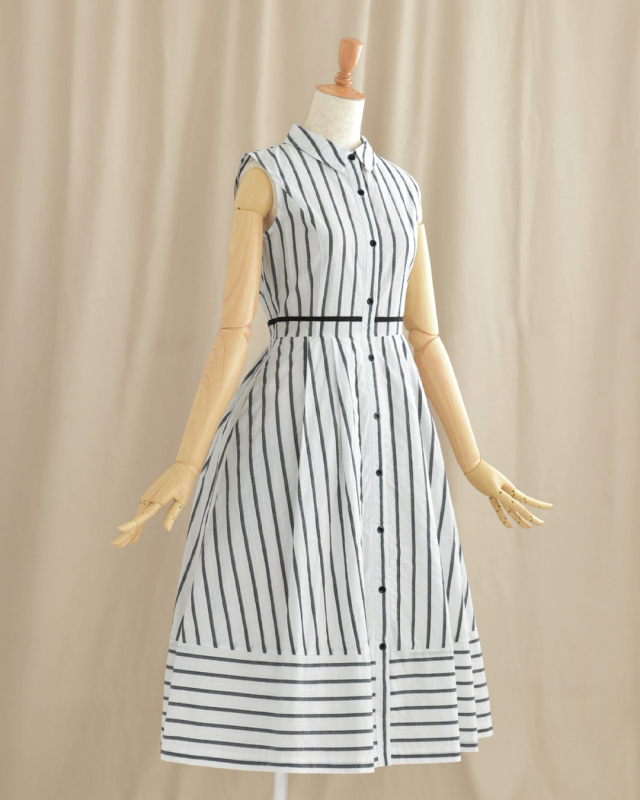 シャツ ワンピース マリーン】お色展開：ブルー,ブラック ／ サイズ