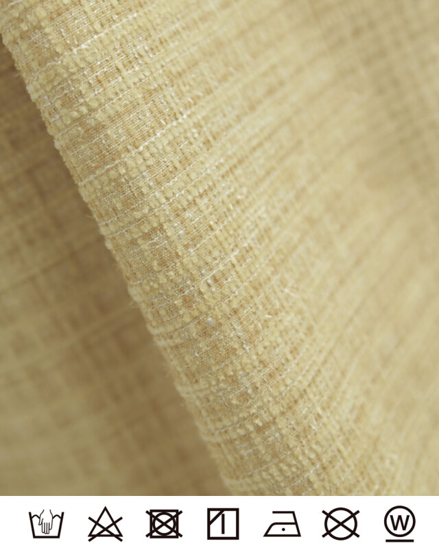 華やぎあるイエローツイードが大人の明るさを添える上品ジャンパーワンピース素材