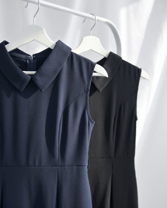 Mist BlueとChampagne Yellowの2色展開清楚ツイードワンピースTweed Onepiece Serena｜レジーナ【神戸ワンピース専門店】