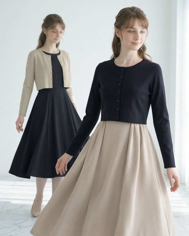 きれいめショート丈カーディガン