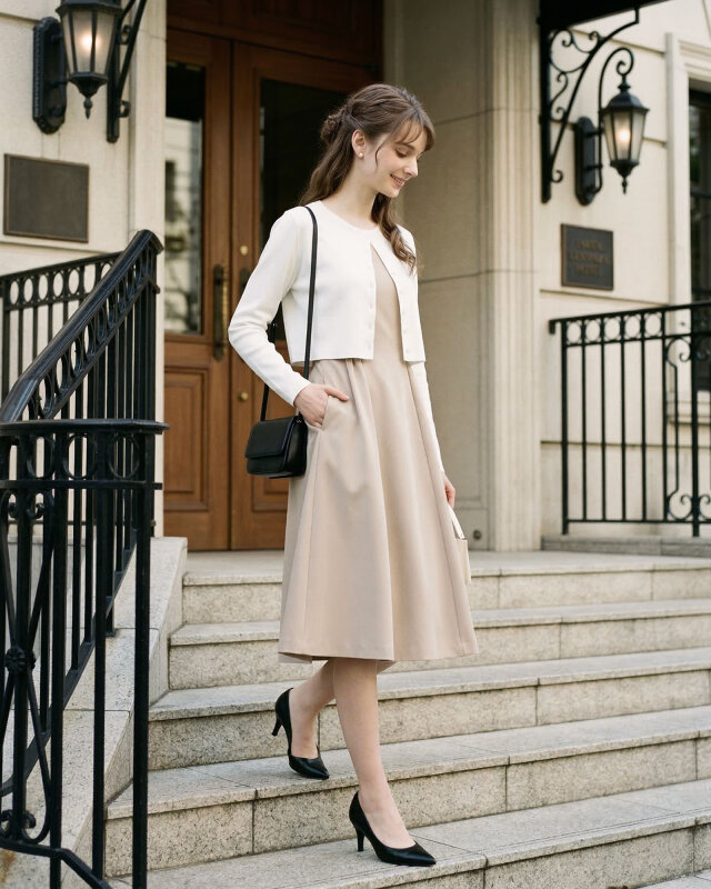 レジーナ【神戸ワンピース専門店】コンパクト カーディガン