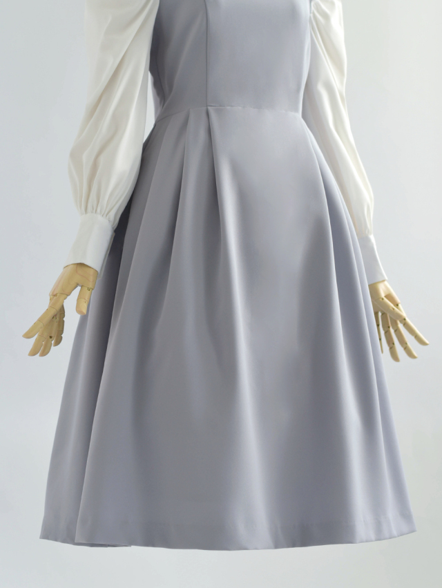 ワンピース ルーシュ スタイル】33-a22 お色展開：ブラック,ブルー 
