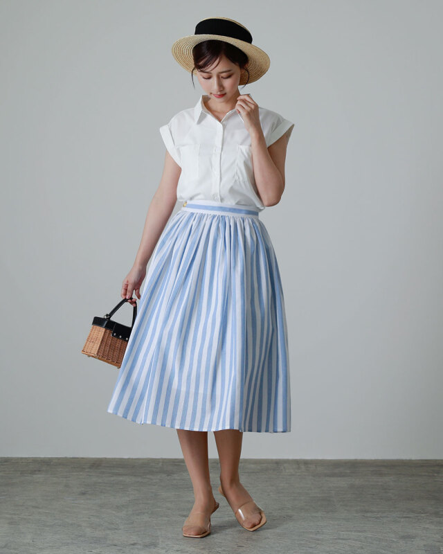 セットアップ ［ サマー アクトレス ］】お色展開：ホワイト,ブルー