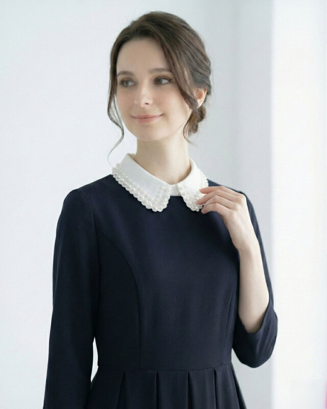 レジーナ【神戸ワンピース専門店】エレガンス インナー カラー ［パール］