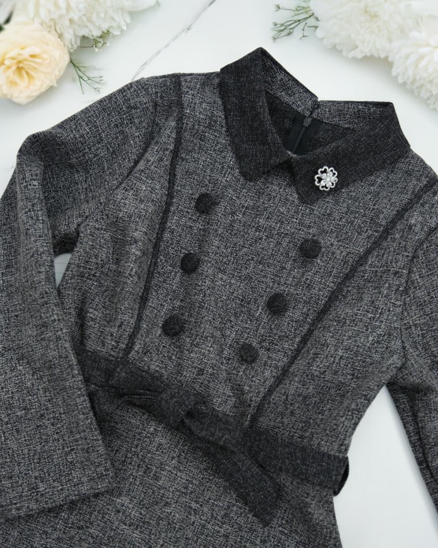 リル フレア ワンピース】s061 お色展開：ブラック ／ サイズ展開