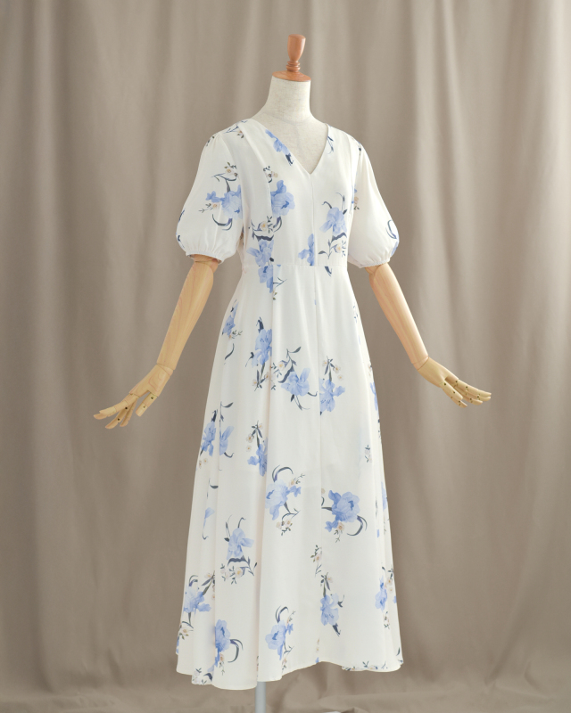 アメリヴィンテージ フローラルプリント ノースリーブ ロング