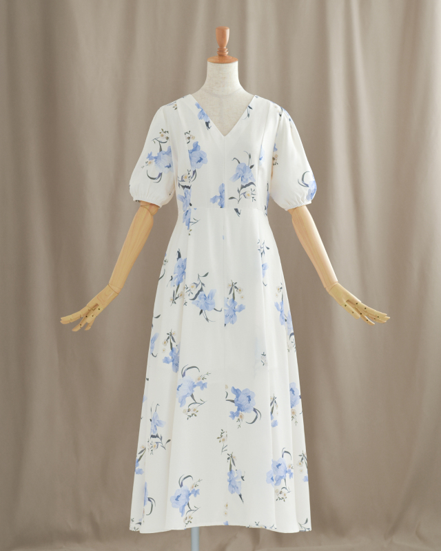 ワンピース フローラ】お色展開：ホワイト ／ サイズ展開：Free