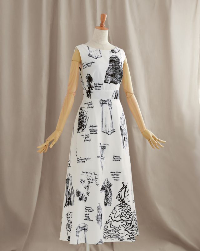 ロング ワンピース フィオーレ】お色展開：ホワイト ／ サイズ