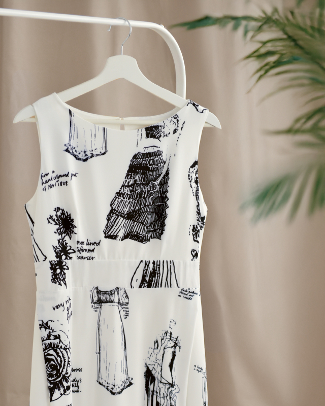 ロング ワンピース フィオーレ】お色展開：ホワイト ／ サイズ