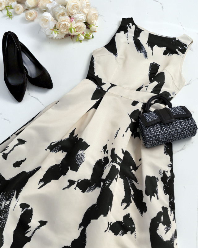 フレア ワンピース アデル】お色展開：ホワイト ／ サイズ展開：Free