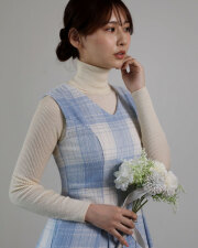 ツイード ワンピース マリエール】43-a23 お色展開：ブラック,ベージュ