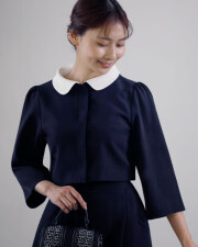 シェリー カーディガン】34-i お色展開：ホワイト,ネイビー,ブラック