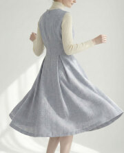 タック ワンピース セシル】お色展開：ブラウン,グリーン ／ サイズ