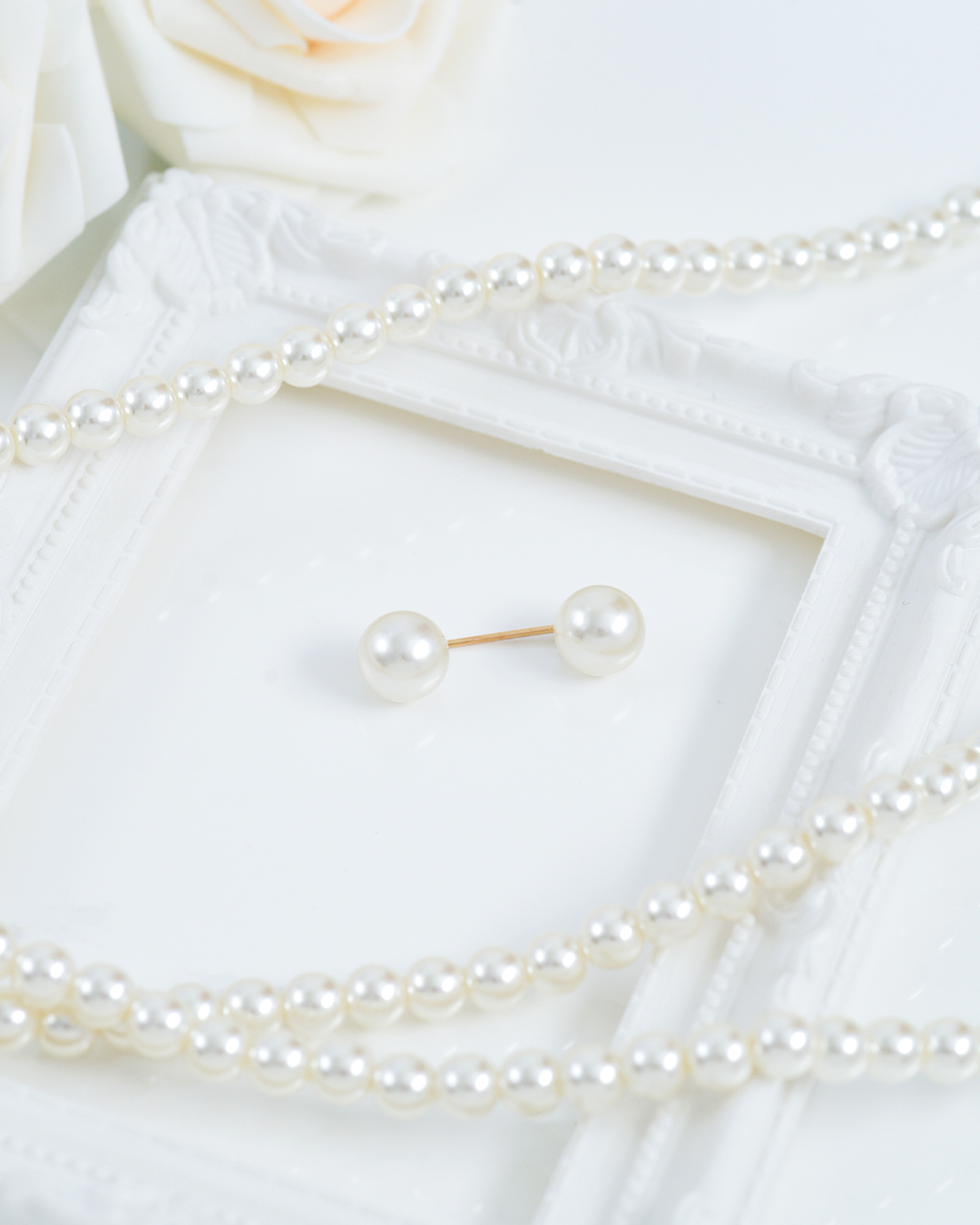 パール ピン】s0419 お色展開：ホワイト ／ サイズ展開：Free