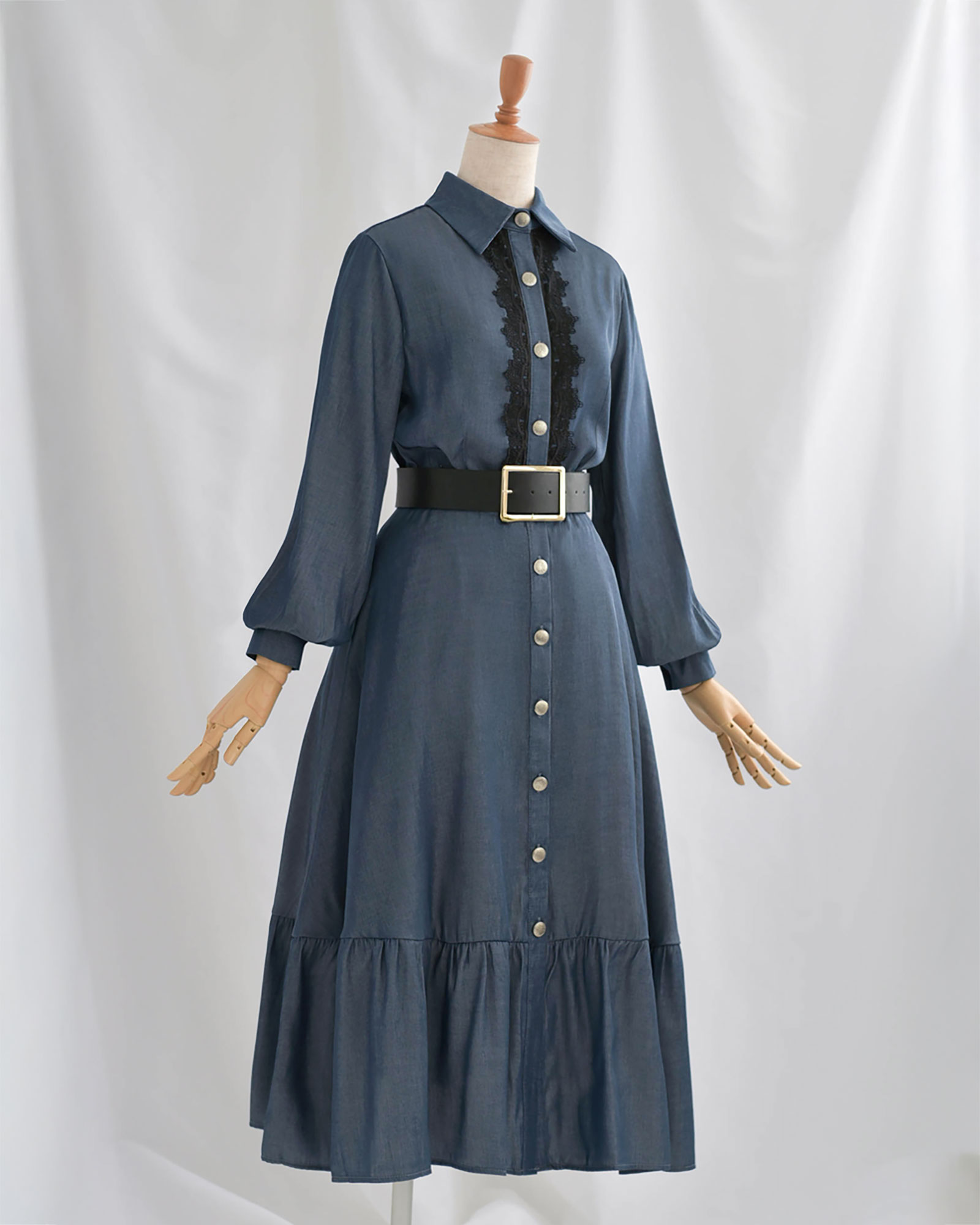 エトワール デニム ワンピース】お色展開：ブルー ／ サイズ展開：Free