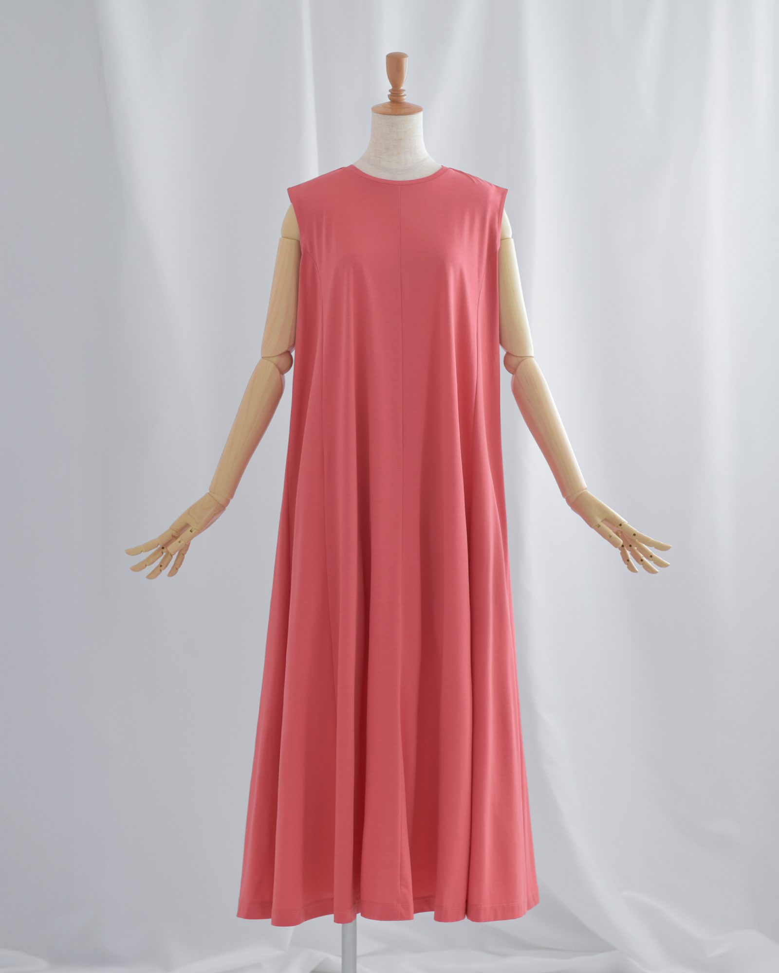 フレア ワンピース ソレア】お色展開：グリーン,レッド ／ サイズ展開