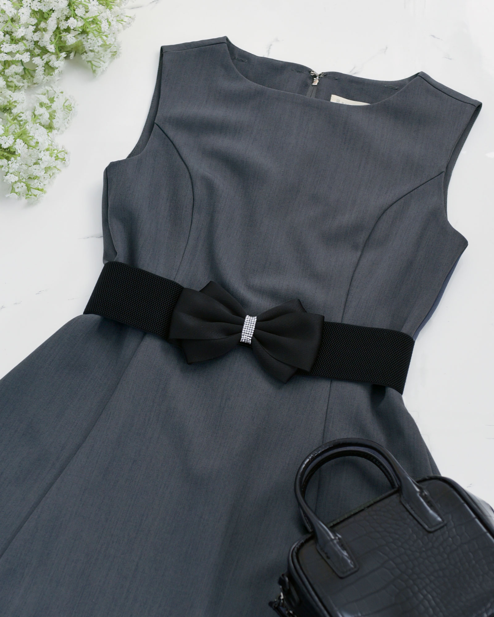 グリッターリボンベルト】お色展開：ホワイト,ブラック ／ サイズ展開