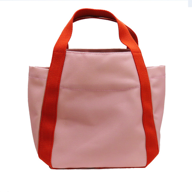 【なおこ】帆布トートバッグ いつものトートS：ワサビ×クロ×Pクロ（高島帆布トートバッグ