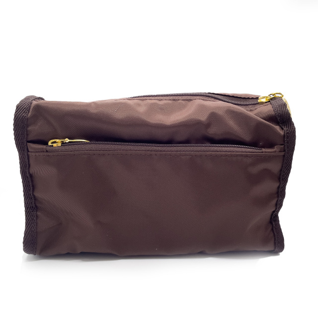 お出かけに最適】トリプルジップポーチ