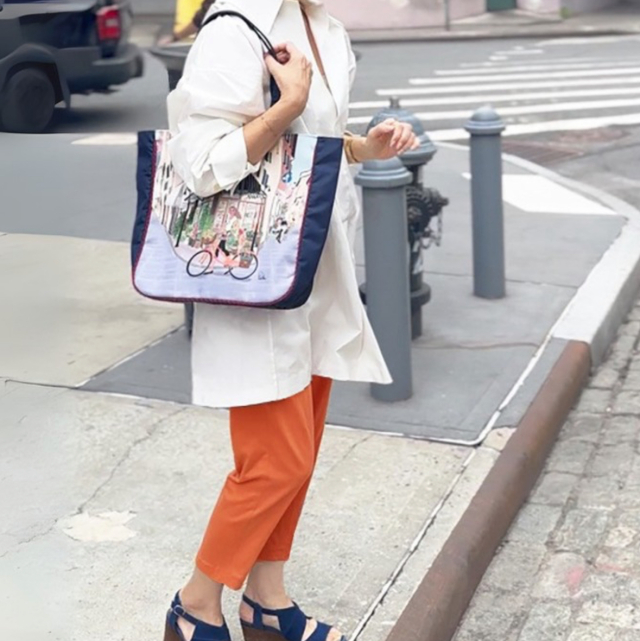 パイピングトート_着画　florist