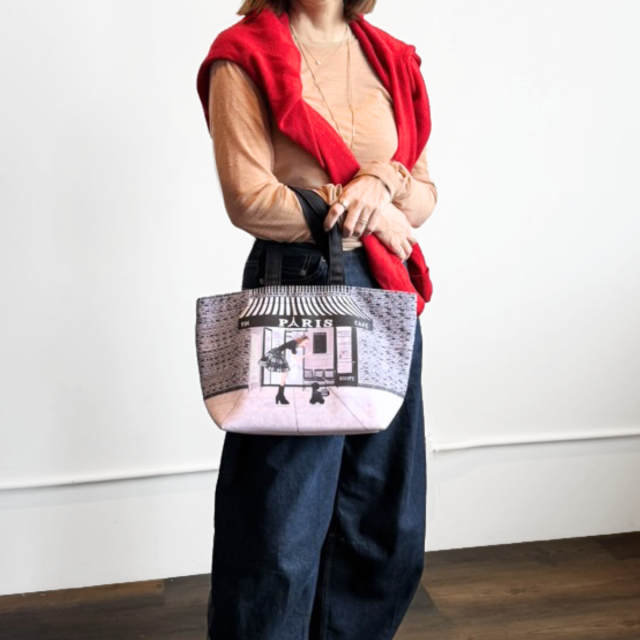 デイリートート小　cafe paris 着画写真