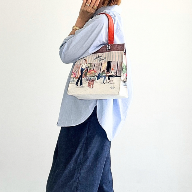 ミニトート着画イメージ-flower cafe