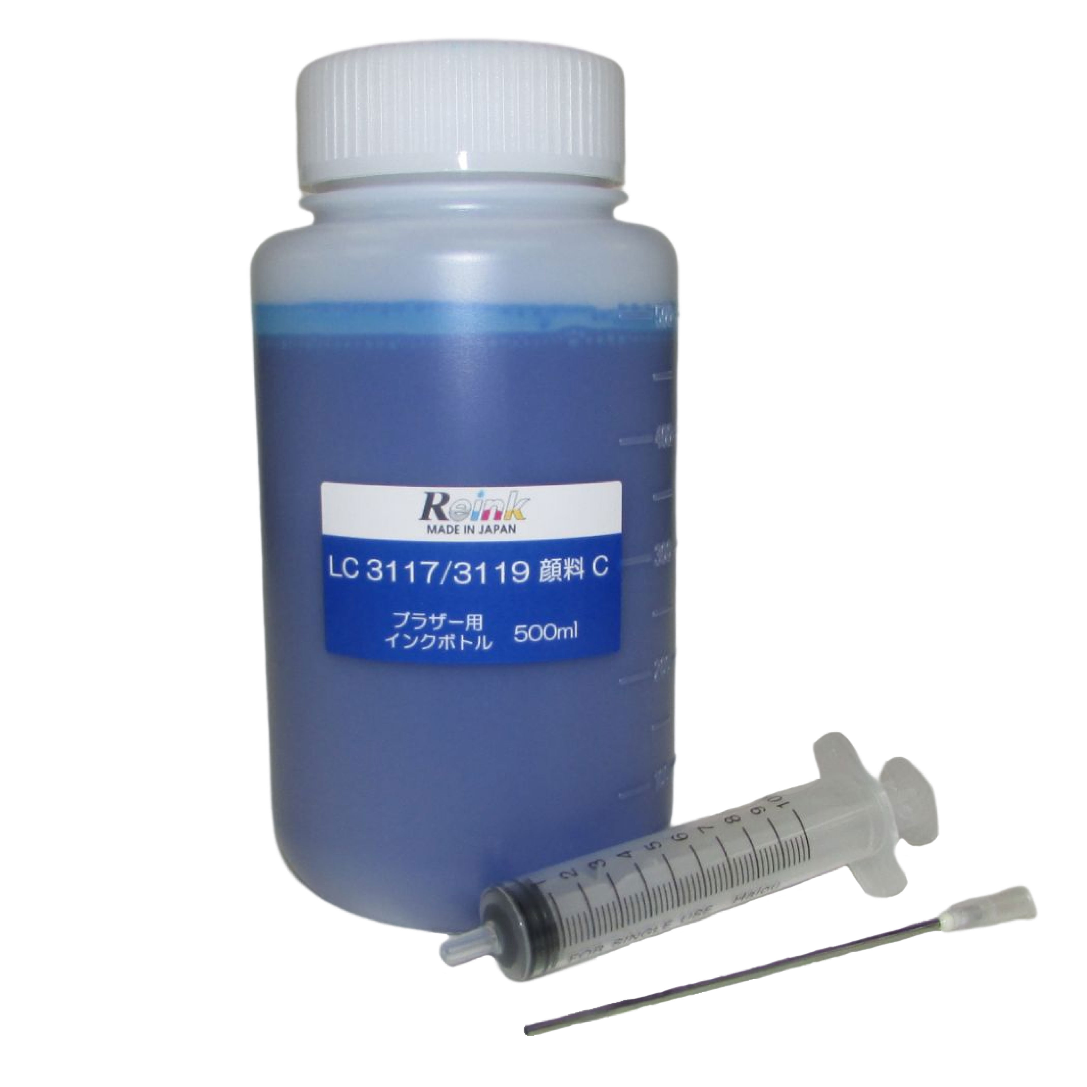 Brother ブラザー LC3117 LC3119 用 詰め替えインク 顔料シアン 500ｍl