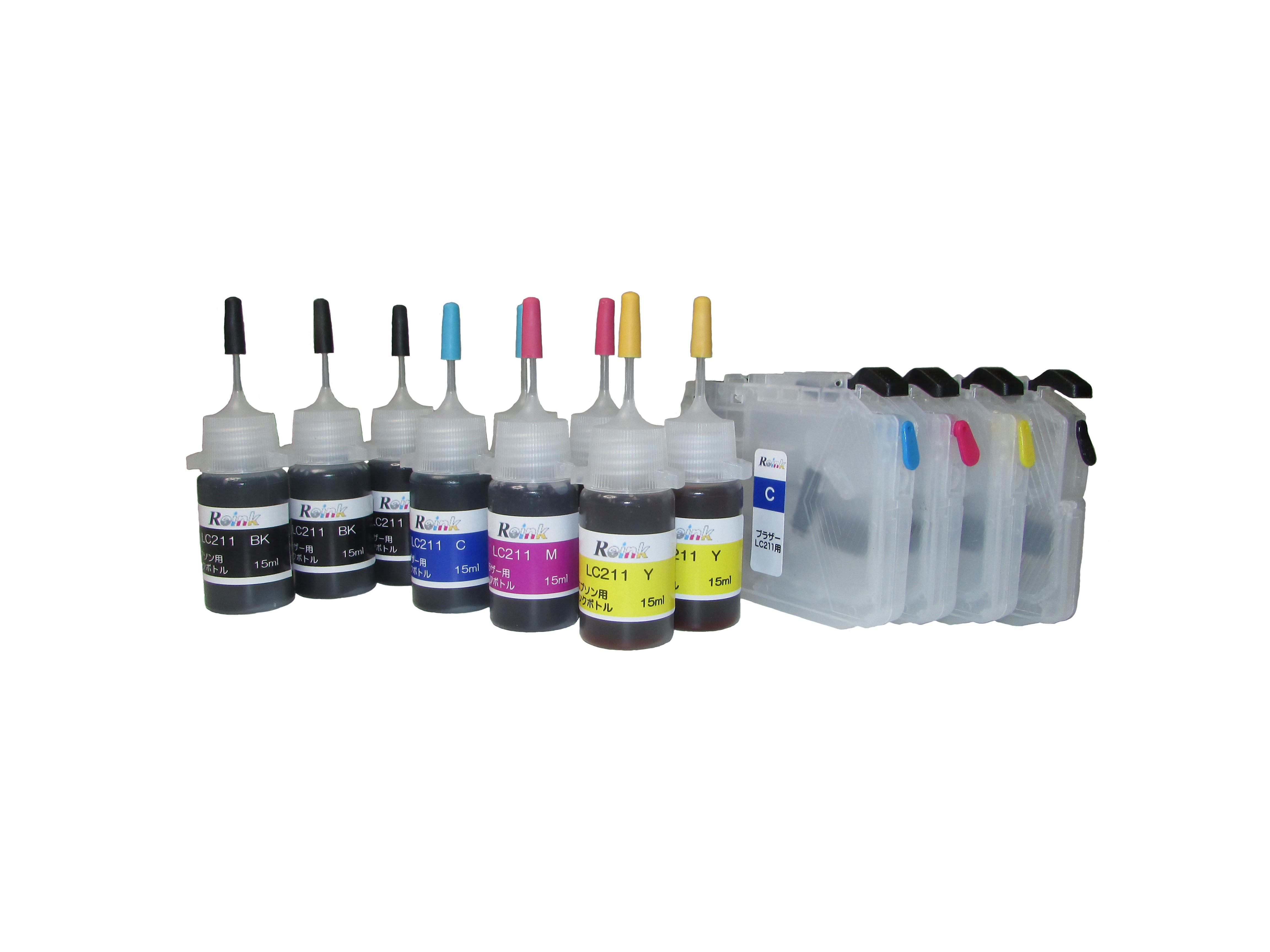 Brother ブラザー LC211 用 詰め替え カートリッジ 4色セット（オートリセット対応）　リインクオンラインショップ
