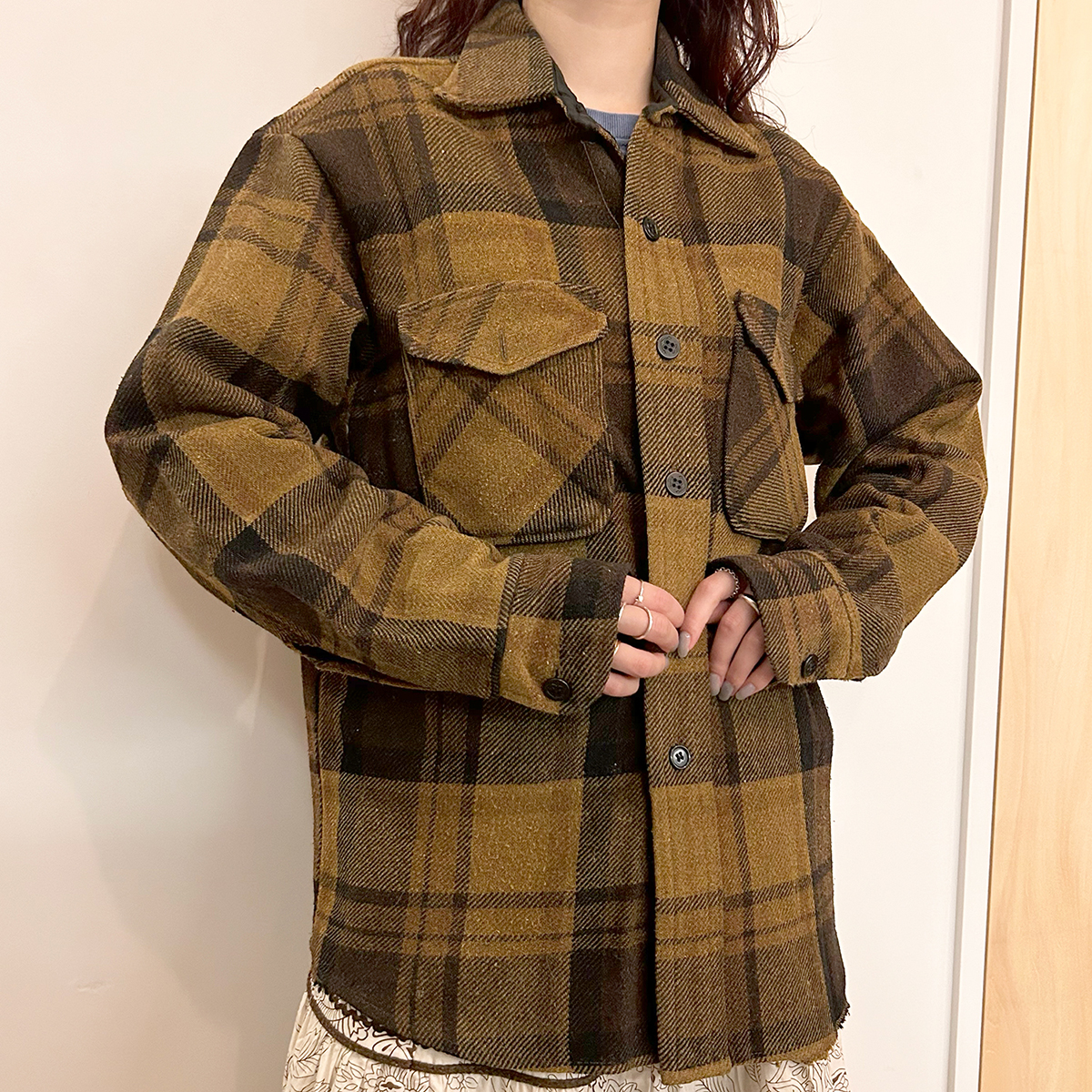 チェック シャツジャケット