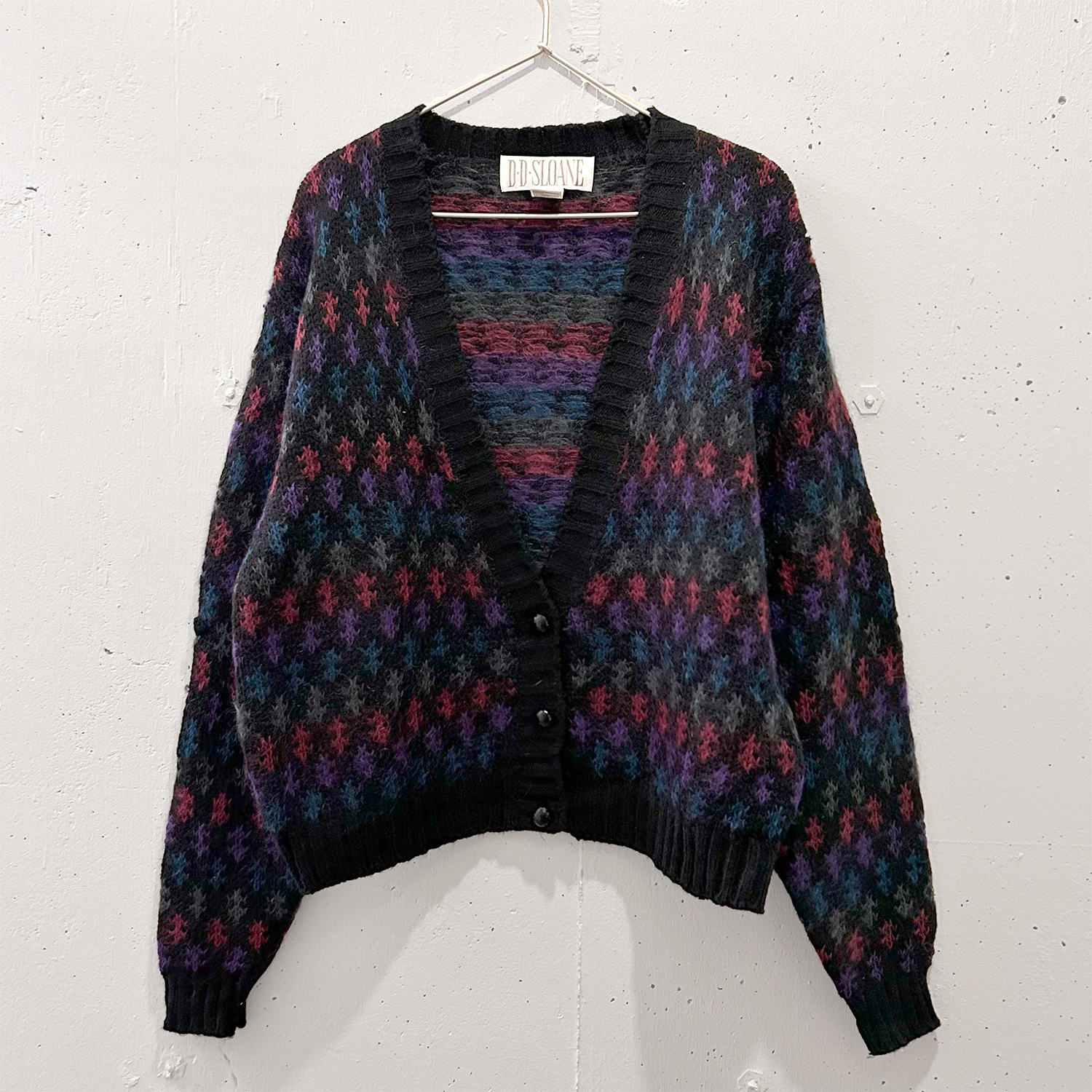 モヘア ニット ジオメトリック柄